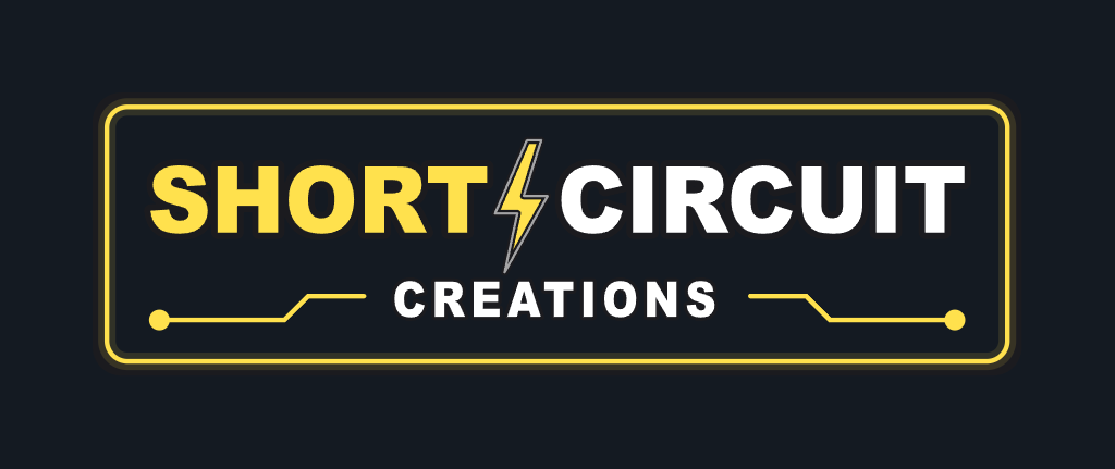 Short Circuit Creations logo on a dark background